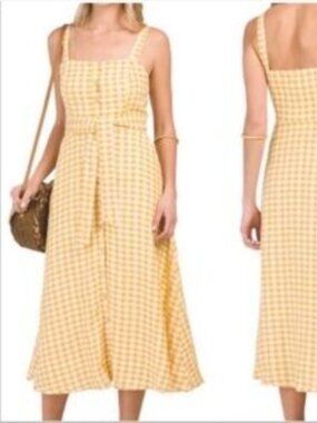 Linen Dress with Adjustable Straps and Pockets